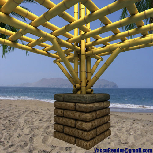 Bamboo Column sm Post-Tsunami Affordable Housing Project: Bamboo Design
