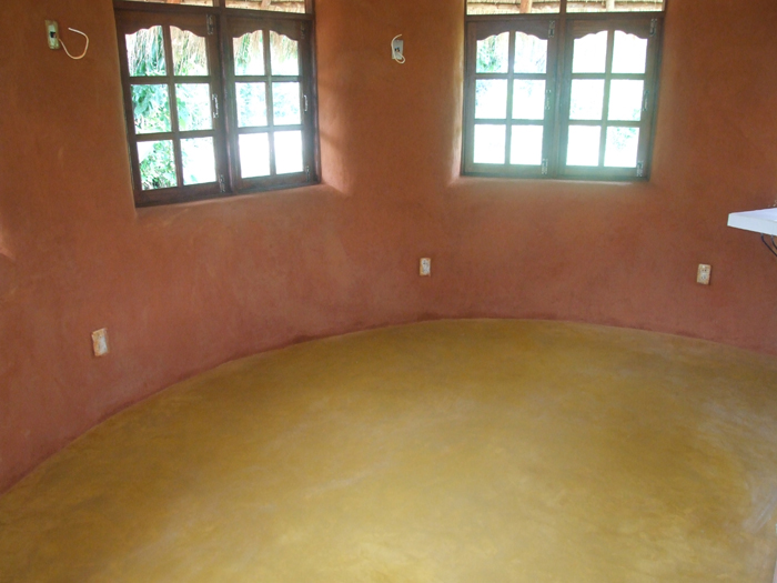 Concrete Floor and Earthen Plaster