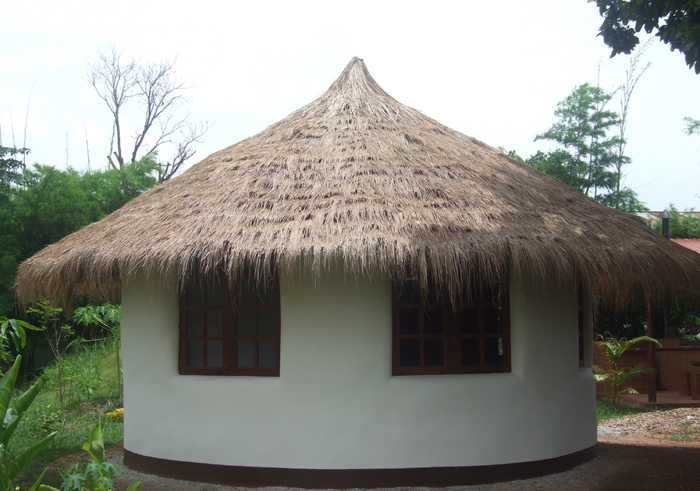 Earthbag Roundhouse - Exterior View