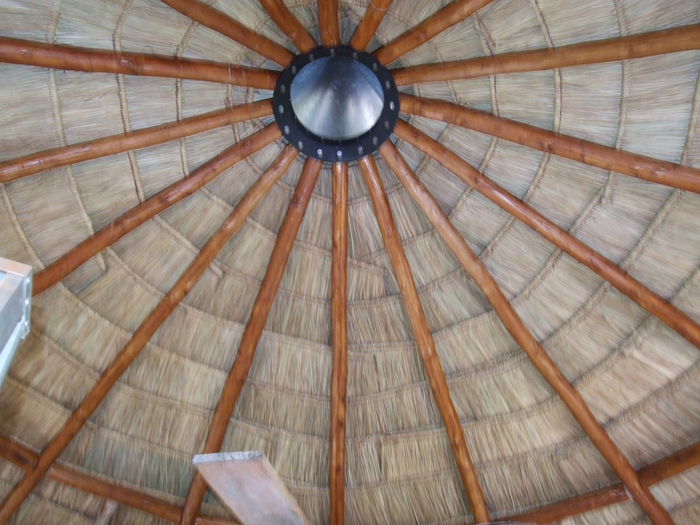 Interior view of thatched roof