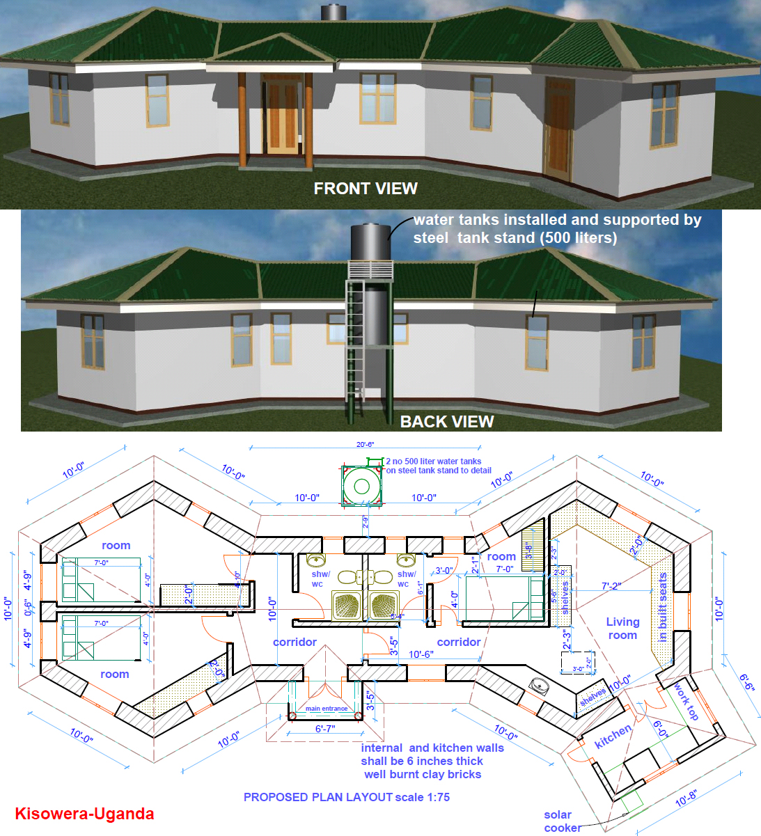 Uganda Earthbag House -- Click to enlarge (twice)