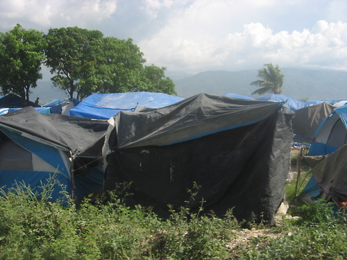 Tent cities in Haiti