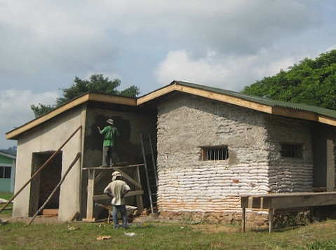 Earthbag Home in Ghana