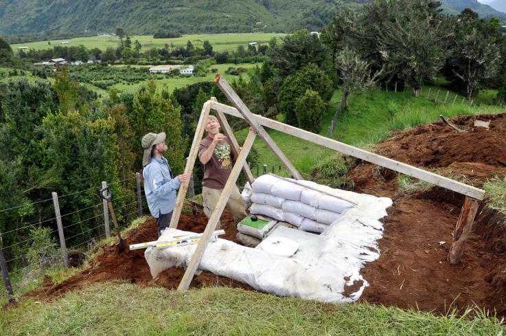 Earthbag Composting Toilet in Patagonia