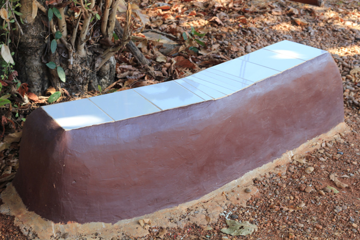 Another earthbag bench by Owen Geiger and crew.