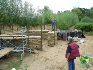 Earthbag Earthship in Belgium