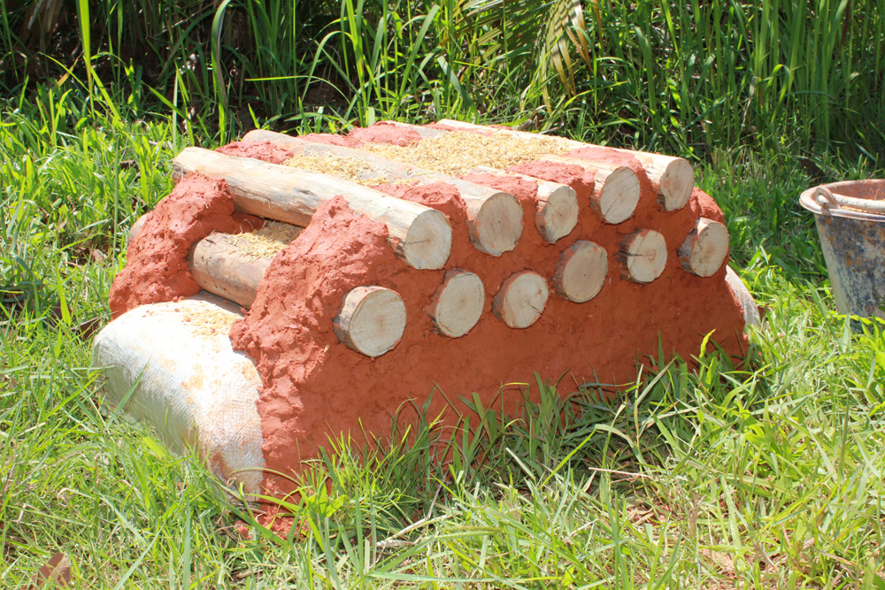 Cordwood Construction on Gravel Bag Foundation Natural Building Blog
