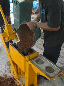 Habitech CEB press for making compressed earth blocks