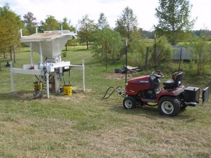 Automated CEB press driven by tractor hydraulics