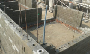 Habitech CEB house under construction