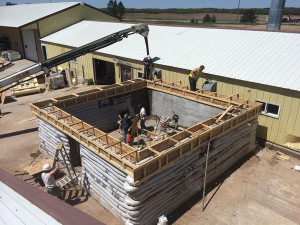 Prototype structure built by the Earth Home Builder