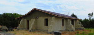 The Fout’s earthbag home under construction