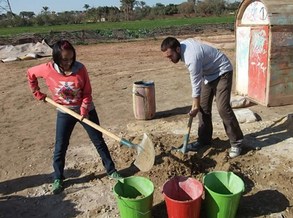 Earthbag building in Egypt