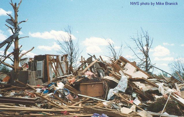 F-3 tornados can turn most homes into a pile of debris.