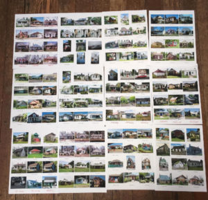 2-page spread collages from Lloyd Kahn's new Small Homes book