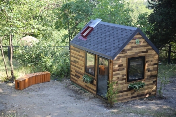 These tiny houses have pre-built sections that are assembled on site