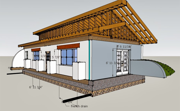 Passive solar earthbag house design in Washington state