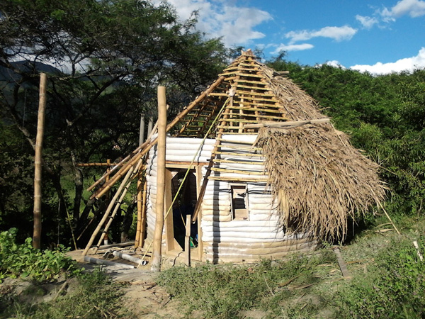 Earthbag house at Vajra Azaya permaculture community