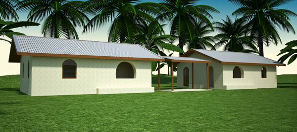 Earthbag house design for Vanuatu