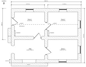 Earthbag house floorplan for Vanuatu
