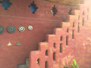 Wat Huai Thaeng temple in Thailand is partially built with rice hull bricks