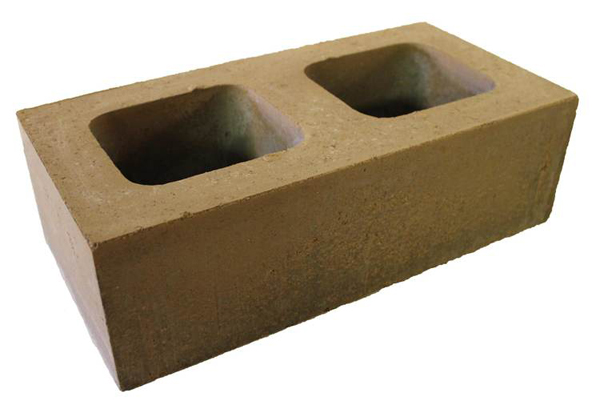 Sample structural masonry block produced by Watershed Materials