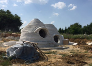 Earthbag dome home in Hungary