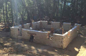 United Earth Builders is finishing an earthbag house for the Yurok Indians in Northern California