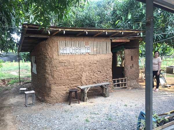 Adobe structure in the same village