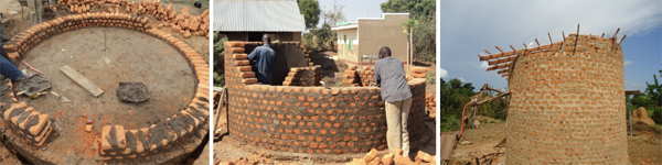 Stages in construction of a coolroom in Arua, Uganda