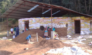 Earthbag animal shelter in Nepal survived the earthquakes without damage