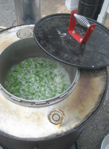 Licker-Tee-Split Rocket Stove Barrel Canner closeup