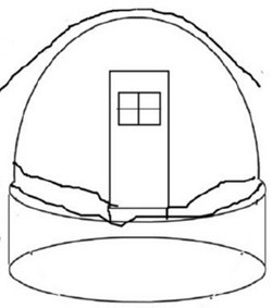 Many people want to build below grade earthbag domes like these.