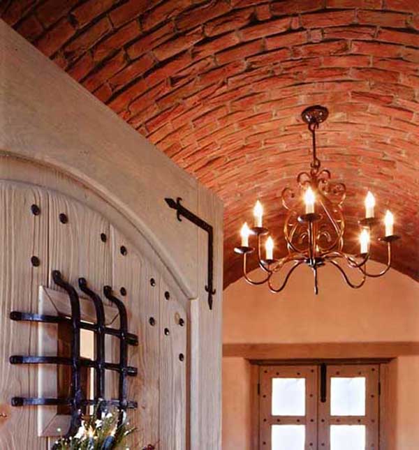 A brick barrel vault makes a stunning addition to a home.