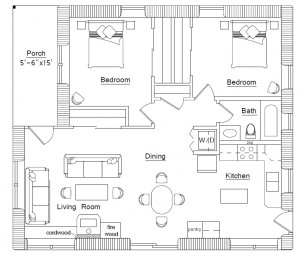 Cordwood house floorplan