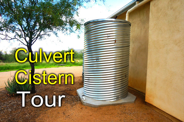 Culvert cistern for roofwater with overflow system