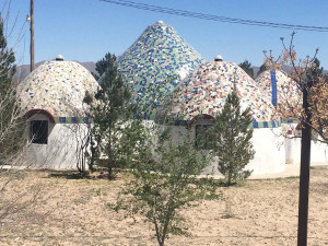 Earthbag rental dome in Chihuahua, Mexico