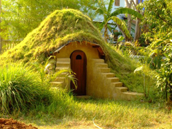 Earthbag dome tornado shelter. The living roof is optional.