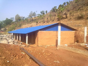 Earthbag housing built with volunteer labor