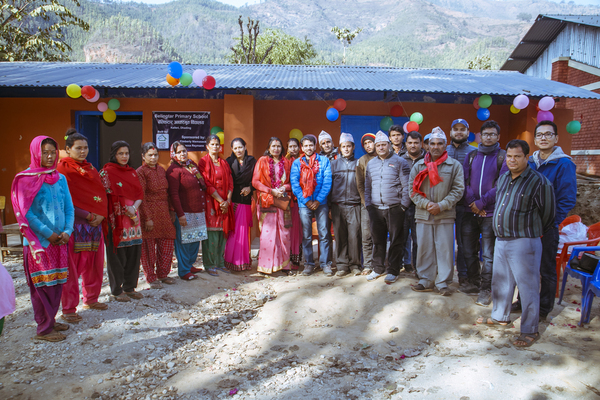 New earthbag primary school in Dhading District, Nepal