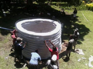 Dozens of earthbag Water tanks have been built in Vanuatu since I was there