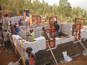 Earthbag building in South Africa