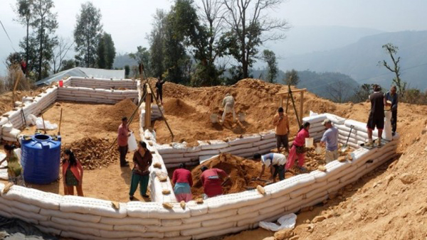 First Steps Himalaya's earthbag school.