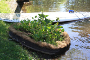 Floating garden at installation