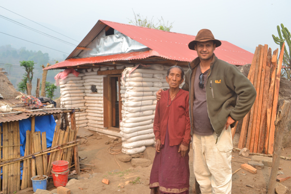 Grandma Krishna’s 12’x18’ interior earthbag home in Nepal