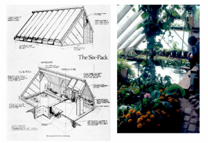 “Six-Pack” Backyard Solar Greenhouse, 1975. Image: Journal of the New Alchemy.