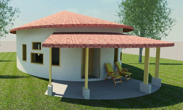 Proposed plan for earthbag roundhouses in Honduras.