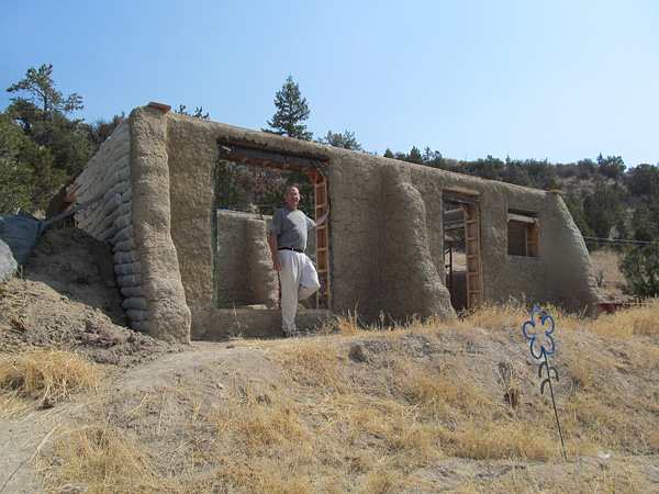 Kent Kaufman is building an earthbag cabin in Montana.