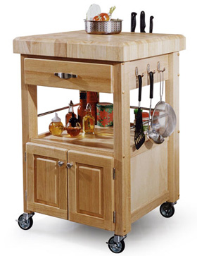 Kitchen islands like this one are practical and fairly easy to build.