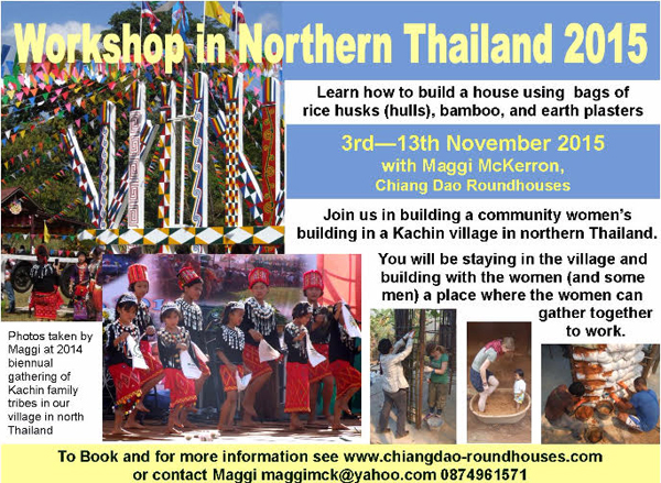 Rice Hull Bag Workshop in northern Thailand, November 2015